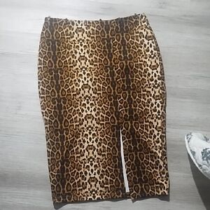 Leopard Print Pencil Skirt
